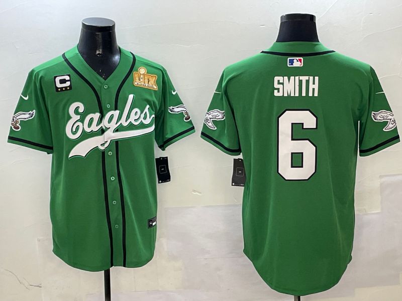 Men Philadelphia Eagles #6 Smith Green three generations Jointly Name 2025 Nike Limited NFL Jersey style 14->philadelphia eagles->NFL Jersey